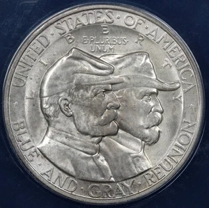 1936 50c Gettysburg Silver Commemorative Half Dollar ANACS MS 63 - Picture 1 of 5