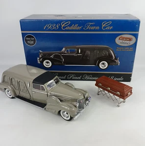 Precision Sunset Coach 1938 Cadillac Custom Carved Panel Hearse 1:18 Gray Model - Picture 1 of 15