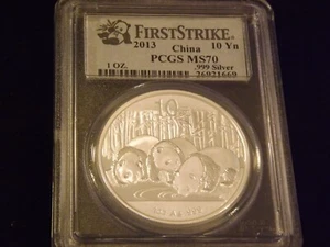 2013 10 Yn PANDA First Strike PCGS MS 70 - Picture 1 of 2