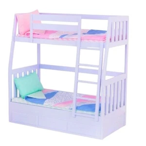 Our Generation Dreams for Two Bunk Bed With Ladder & Bedding For 18" Dolls - Picture 1 of 24