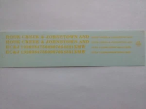 DM Custom Decals HO Scale Hook Creek & Johnstown 1996 ~ TS - Picture 1 of 1