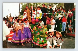 Postcard Mexico St Anthony Feat Day Costumes Parade 1960s Unposted Chrome - Picture 1 of 2