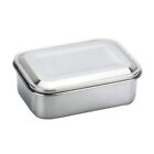 Metal Food Container 800Ml 304 Stainless Steel Square Lunch Box Food Container