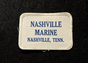 Parche de sombrero de recuerdo vintage NASHVILLE MARINE TENNESSEE negocio de navegación - Imagen 1 de 3
