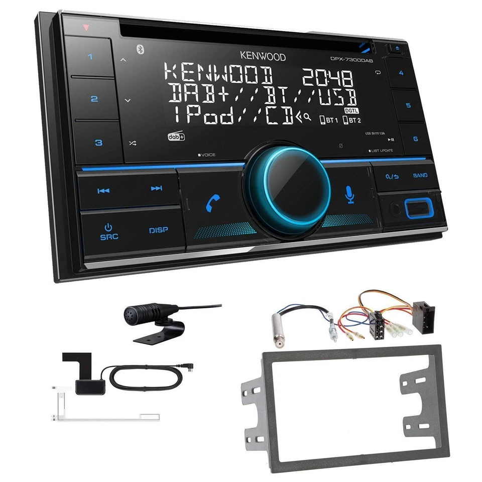 Kenwood DPX-7300DAB Autoradio Bluetooth DAB für Volkswagen VW Polo 9N ISO