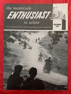 1959 Enthusiast November- Original Harley-Davidson Motorcycle Magazine - Picture 1 of 5
