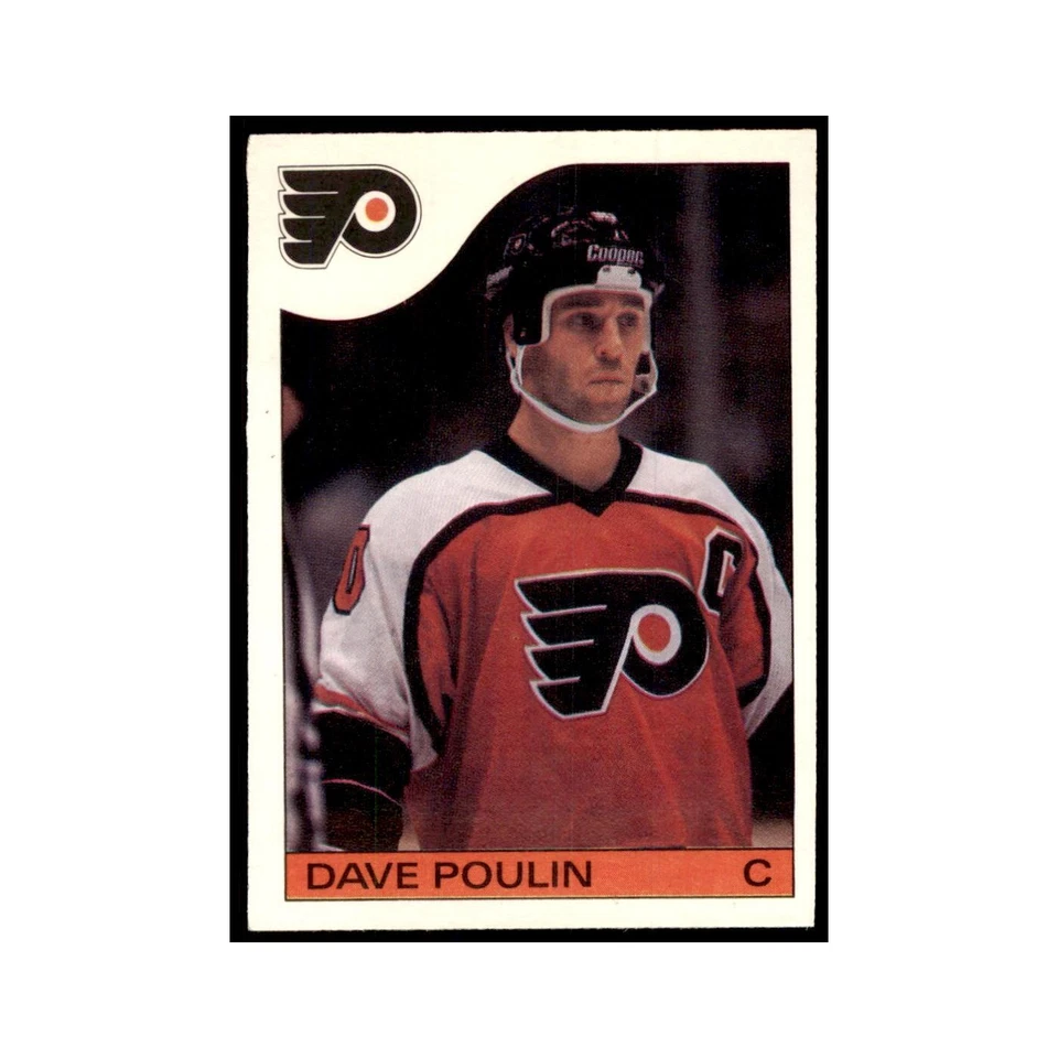 Dave Poulin 1985 O-Pee-Chee #128 Philadelphia Flyers Hockey Card NM - Image 1 of 3