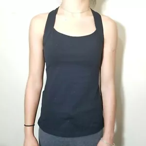 Camisa de entrenamiento sin mangas negra Lucy PowerMax Criss-Cross XS con bolsillo con cremallera - Imagen 1 de 7
