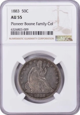 1883 Liberty Seated Silver Half Dollar AU55 NGC - Image 1 of 2