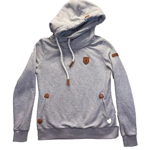 Wanakome Athena Hoodie Womens Size L Cowl Neck Hooded Sweatshirt Gray Full Zip - Picture 1 of 2
