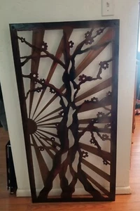 Rustic wall sculpture sun interior decor outdoor garden patio deck hallway art - Picture 1 of 4