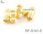 5-Pack SMA Female to RP-SMA Reverse Polarity Female Gold Plated Adapter