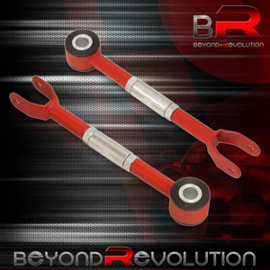 For 2003-2009 350Z Rear Steel Adjustable Traction Toe Control Arms Rods Pair Red - Picture 1 of 3