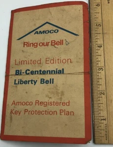 Amoco Bi-Centennial Liberty Bell Registered Key Chain New w/Folder. - Picture 1 of 3