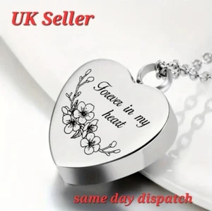 Cremation Urn Necklace Pendant For Ashes Necklace Funeral Memorial Keepsake - Picture 1 of 7