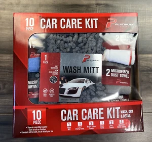 Platinum Series 10 Piece Car Care Kit (Wash, Dry & Detail) NIB Microfiber - Picture 1 of 9