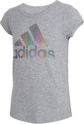 Camiseta adidas cuello redondo para niñas Foto 1 de 2