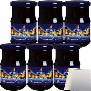 Leverno Amarena-Kirschen entsteint 6er Pack 6x140g Glas usy Block - Bild 1 von 4