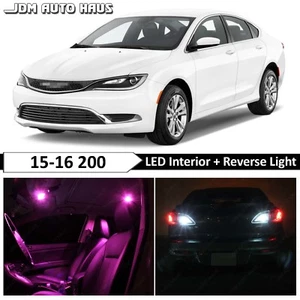 13x PINK Interior + Tag + Reverse LED Lights Bulbs Fits Chrysler 200 2015-2016 - Picture 1 of 12