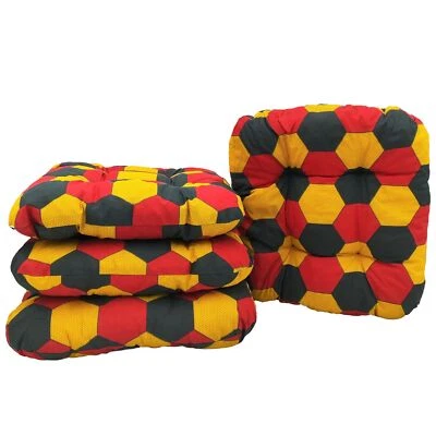 BURI 4x EM Sitzkissen Deutschland Flagge Fanartikel Fußball Stuhlkissen DE Kissen