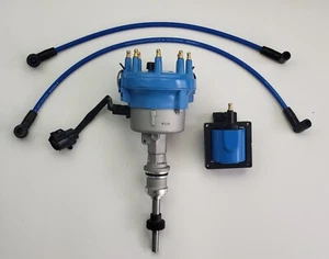 1991-1995 FORD 5.0L 302 BLUE EFI DISTRIBUTOR + 48,000 HI OUTPUT FORD EFI COIL  - Picture 1 of 2