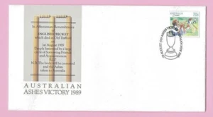 AUSTRALIA 1989 Commemorative Cover - THE ASHES Australian Victory - Shs MOSMAN - Picture 1 of 2