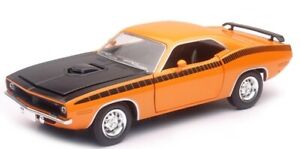 NEW71873O-Voiture coupé de 1970 Couleur Orange - PLYMOUTH Cuda-1/25-NEWRAY
