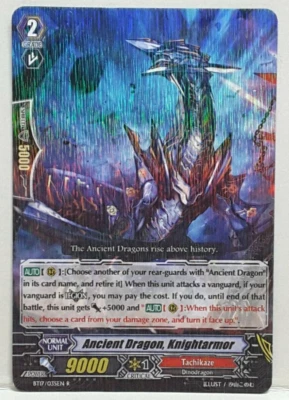 Bushiroad Cardfight Vanguard Ancient Dragon, Knightarmor BT17/035EN R Tachikaze - Image 1 of 2