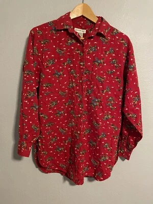 Vintage Banana Republic Mens Shirt Small Red Cowboy Novelty Print Western 90s - Image 1 of 4