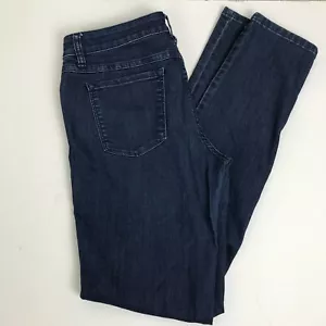 prAna Women's Size 8/29 Dark Wash Organic Cotton Blend Straight Leg Denim Jeans - Picture 1 of 4