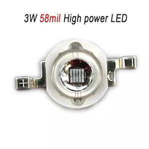 10 Stück 3W UV Lila LED Ultraviolett Birnen Lampe Chips 365nm 58mil High Power Licht - Bild 1 von 5