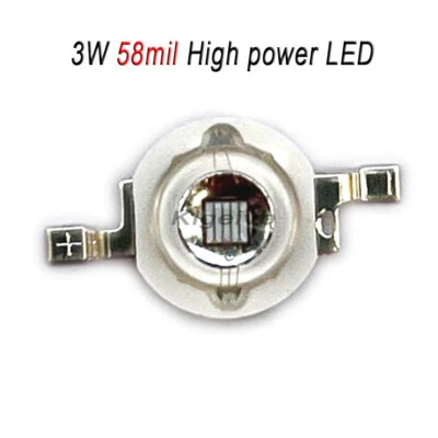 10 Stück 3W UV Lila LED Ultraviolett Birnen Lampe Chips 365nm 58mil High Power Licht - Bild 1 von 4