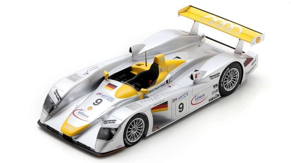 Modellino auto scala 1:18 Spark AUDI R8 24H LE MANS 2000 racing modellismo - Immagine 1 di 1