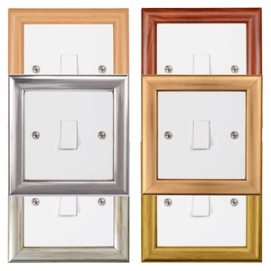 ElekTek Light Switch Surround Finger Plate Frame No Socket Single Contemporary - Picture 1 of 43