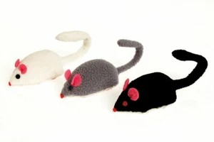 Bewegliche Spielzeug Maus zum Aufziehen für Katzen aus Fleece ca. 8 cm x 4 cm - Bild 1 von 5