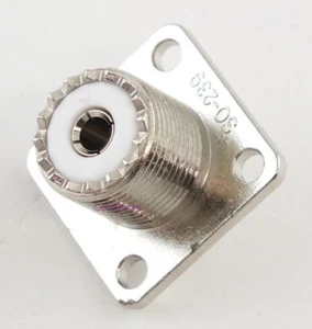 Conector coaxial hembra UHF montaje de 4 orificios SO-239 - vendedor de radioaficionados de EE. UU. - Imagen 1 de 2