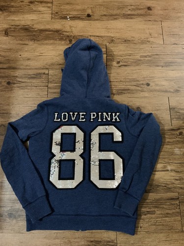 UNDERCOVER Felpa con cappuccio vintage Bling 86 rosa Victoria's Secret M