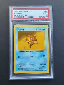 Pokemon PSA 9 SHADOWLESS STARYU 65/102 - BASE SET NON HOLO - MINT - Picture 1 of 2