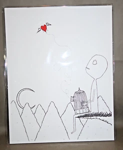 Creatures of the Heart LET IT GO Art by Seth 11x14 Print Bird Love Valentine - Picture 1 of 8