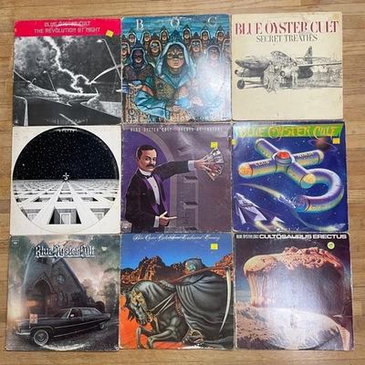 9 Blue Oyster Cult Vinyl LP Records Fortune Fire Secret Ninja Cultosaurus - Read Foto 1 de 4