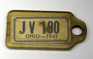 Schlüsselanhänger Anhänger behinderte amerikanische Veteranen DAV Mini Nummernschild Ohio 1945 - Bild 1 von 2