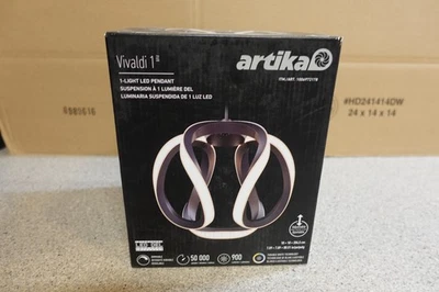 Artika Vivaldi 1-свет интегрированный светодиодный черный подвесной мини подвеска свет новый - Изображение 1 из 4