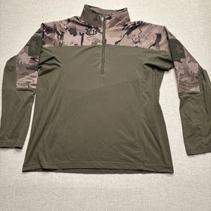 Under Armour Tactical Combat Shirt Uomo Grande Patch Manica 1/2 Zip Verde/Mimetico - Foto 1 di 7