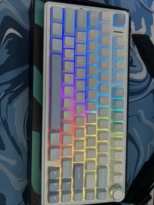 Aula F75 kabellose mechanische Tastatur Sea Salt Blue - Bild 1 von 3