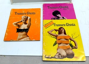 TREASURE CHESTS 1960's ADULT NOVELTY PB BOOKS LOT OF 3 Mel Norman Arthur Benwood - Imagen 1 de 2