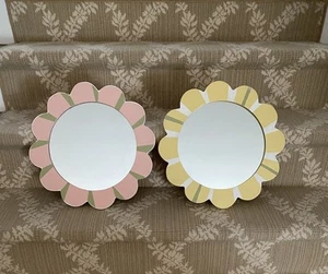 CHILDS Flower Mirrors. Set OF TWO 15.5 In Diameter. - Picture 1 of 16