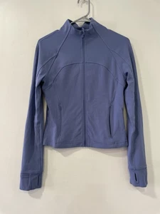 Lululemon Define Cropped Jacket Womens 8 Blue Zip Up Nulu Long Sleeve Crop - Picture 1 of 4