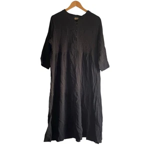 D-Rama Anna’s Gaze Kleid schwarz Übergröße 1X 14/16 Maxi Stufen 3/4 Arm - Bild 1 von 12