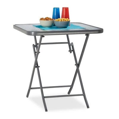 Balkontisch klappbar Klapptisch eckig Bistrotisch Camping Tisch 70x70 wetterfest - Bild 1 von 4