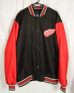 JH Designs Vintage Detroit Red Wings Soft Shell Varsity Jacket Men's 2XL XXL - Picture 1 of 6
